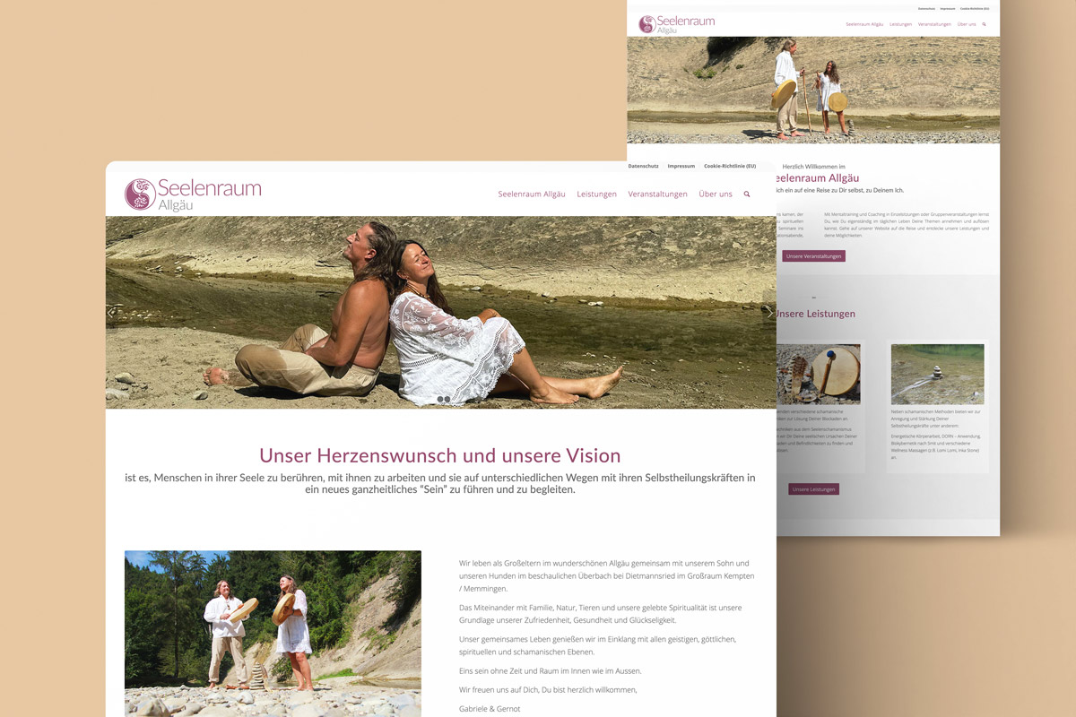 Webdesign Seelenraum Allgäu