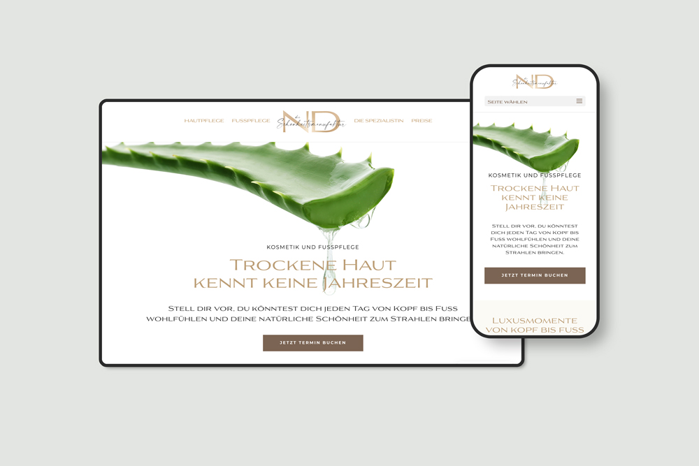 die-schoenheitsmanufaktur Webdesign Kosmetik und Fußpflege