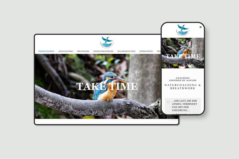 Eisvogel Naturcoaching Webdesign